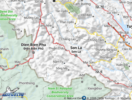 MICHELIN-Landkarte Thuận Châu - ViaMichelin