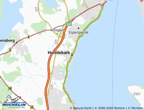 Carte MICHELIN Humlebæk - ViaMichelin