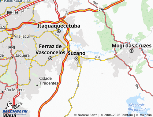 Mappa MICHELIN Suzano - ViaMichelin