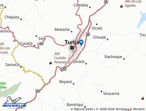 MICHELIN Santiago de Tunja map - ViaMichelin