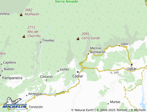 MICHELIN Bérchules map - ViaMichelin