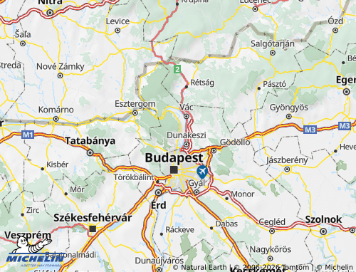 MICHELIN Szentendrei járás map - ViaMichelin