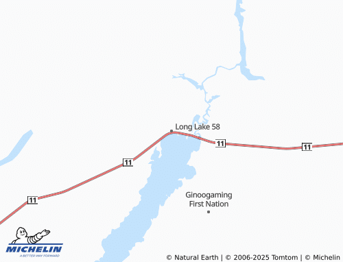 MICHELIN Long Lake 58 map - ViaMichelin