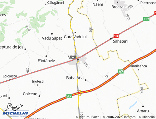 MICHELIN Mizil map - ViaMichelin