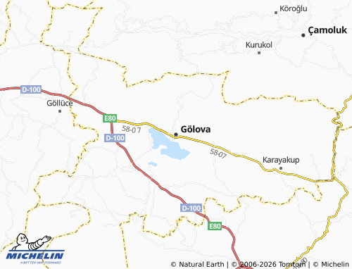 MICHELIN Gölova map - ViaMichelin