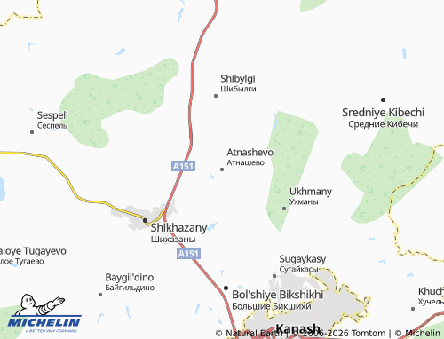 MICHELIN-Landkarte Atnashevo - ViaMichelin