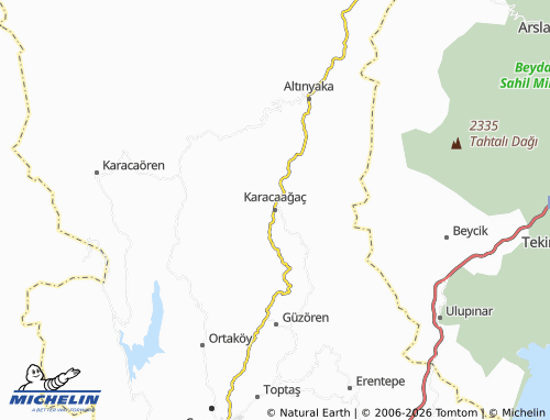 MICHELIN Karacaağaç map - ViaMichelin
