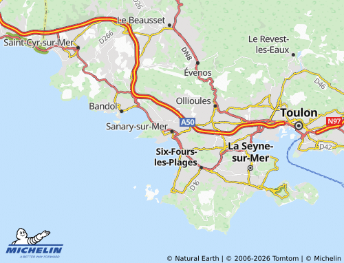 Mapa MICHELIN Sanary-Sur-Mer - ViaMichelin