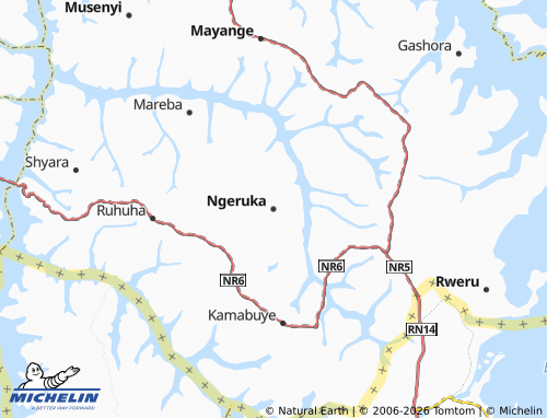 MICHELIN-Landkarte Ngeruka - ViaMichelin