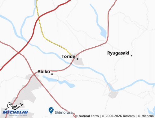 MICHELIN Toride map - ViaMichelin
