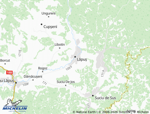 MICHELIN Lăpuș map - ViaMichelin