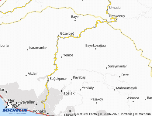MICHELIN Gümüşgöze map - ViaMichelin