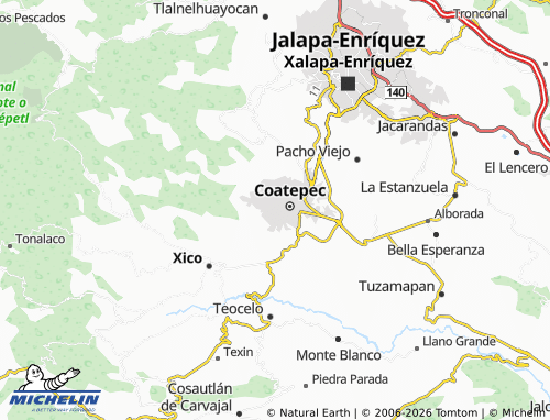 Mappa MICHELIN Fuentes de Coatepec - ViaMichelin