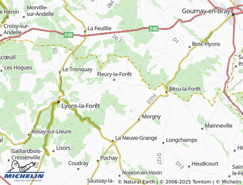 Mapa MICHELIN Lilly - ViaMichelin