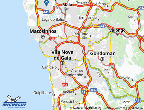 Mapa MICHELIN Porto - ViaMichelin