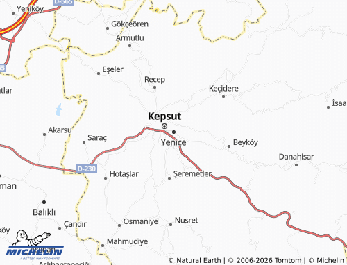 MICHELIN Yenice map - ViaMichelin