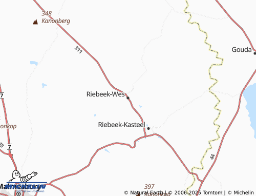 MICHELIN Riebeek-Wes map - ViaMichelin