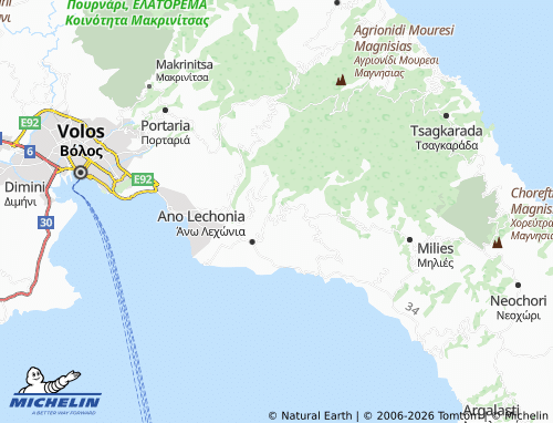 MICHELIN Agios Vlasios map - ViaMichelin