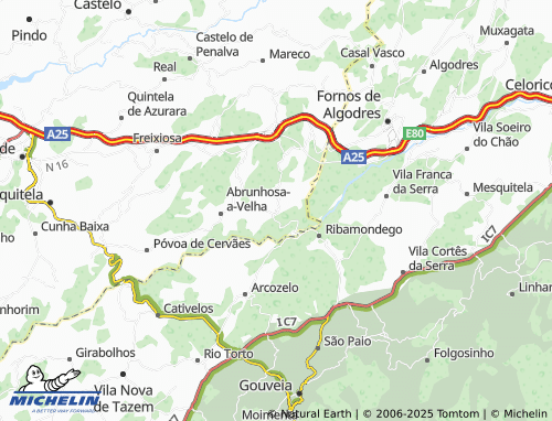 MICHELIN-Landkarte Vila Mendo de Tavares - ViaMichelin
