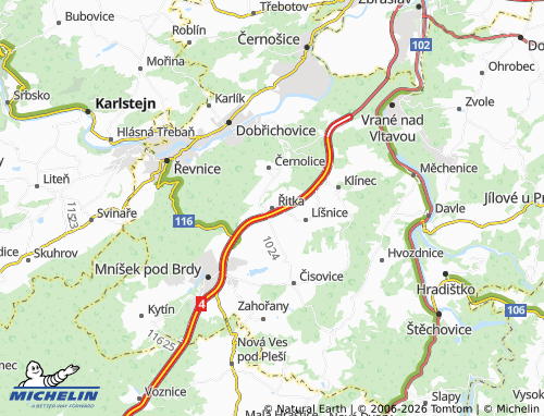 Mappa MICHELIN Řitka - ViaMichelin