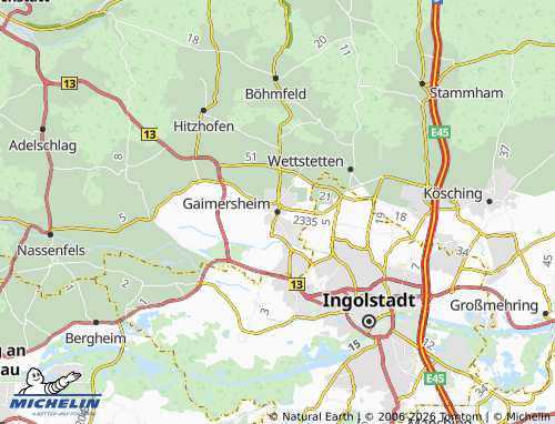 Mapa MICHELIN Gaimersheim - ViaMichelin