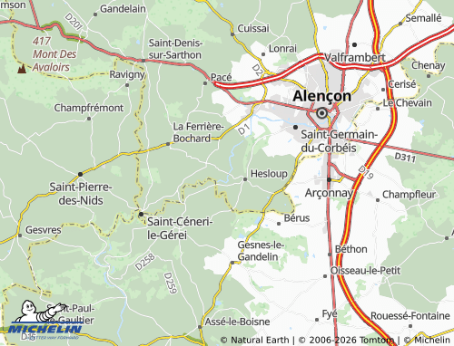 MICHELIN Mieuxcé map - ViaMichelin
