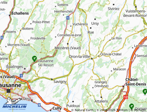 Mapa MICHELIN Servion - ViaMichelin