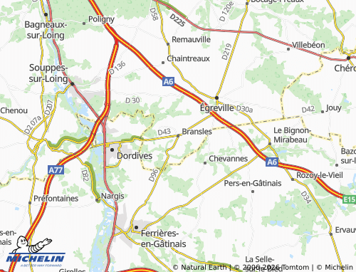 Carte MICHELIN Bransles - ViaMichelin