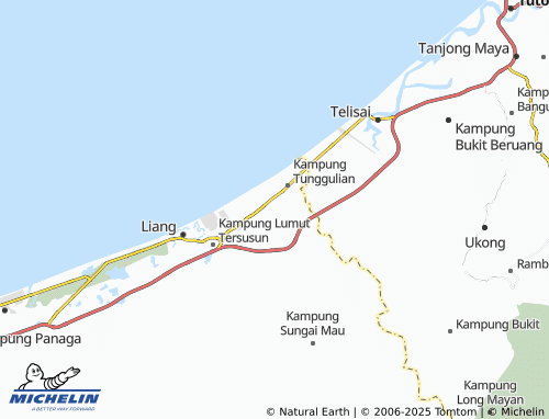MICHELIN Kampung Sungai Gana map - ViaMichelin