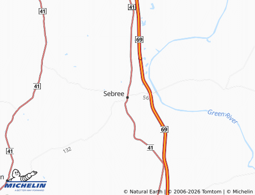 Mapa MICHELIN Sebree - ViaMichelin