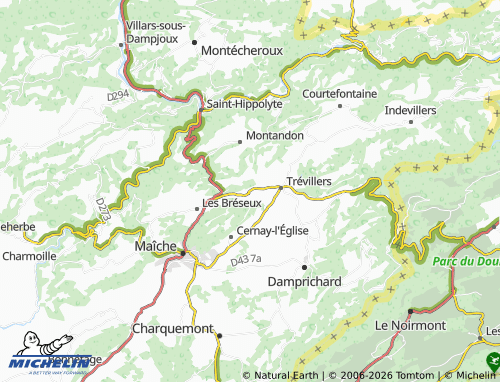 Mapa MICHELIN Thiébouhans - ViaMichelin