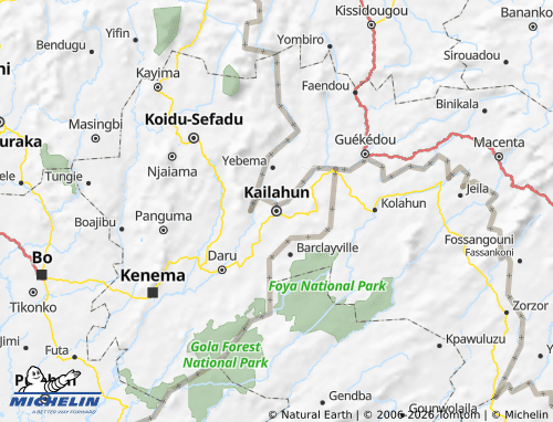Carte MICHELIN Kailahun - ViaMichelin