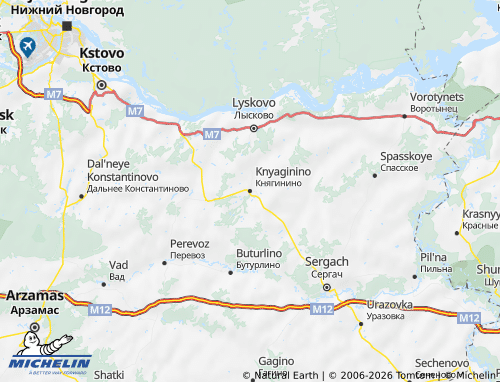 MICHELIN-Landkarte Knjagininski Rajon - ViaMichelin