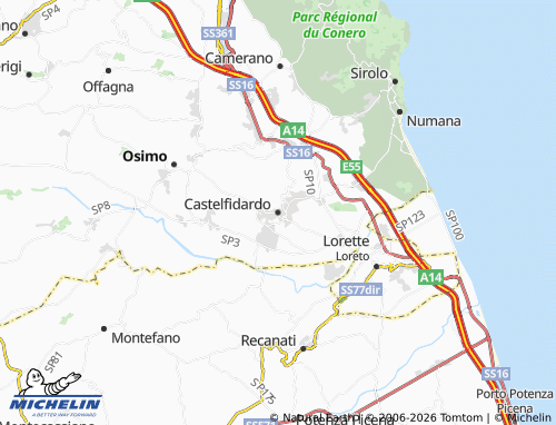 MICHELIN Castelfidardo map - ViaMichelin