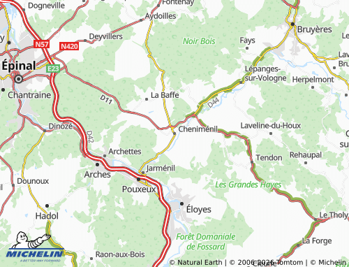 Mappa MICHELIN Cheniménil - ViaMichelin