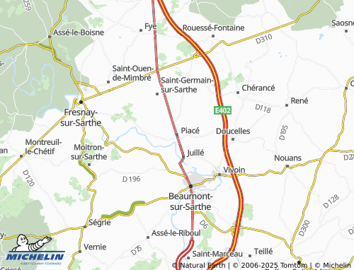 MICHELIN Piacé map - ViaMichelin