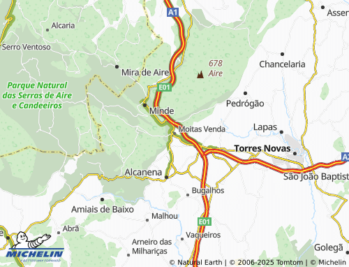 MICHELIN Moitas Venda map - ViaMichelin