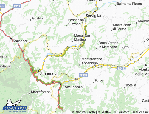 Carte MICHELIN Smerillo - ViaMichelin