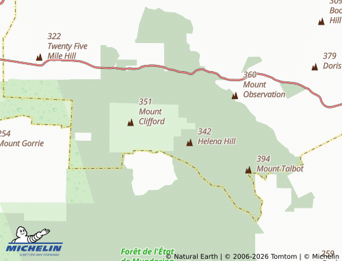 Mapa MICHELIN Mount Observation - ViaMichelin
