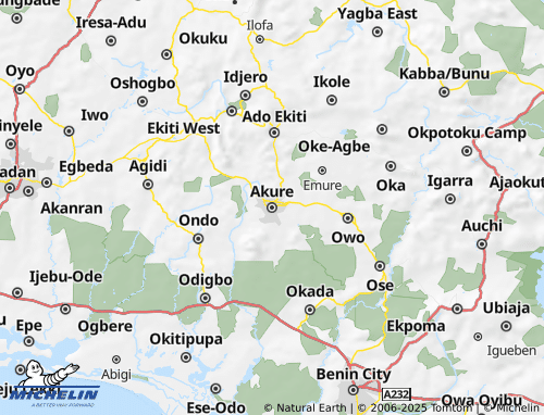 MICHELIN Ondo map - ViaMichelin