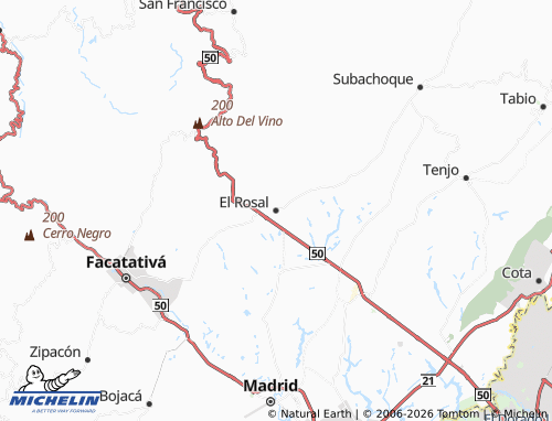 Carte MICHELIN El Rosal - ViaMichelin