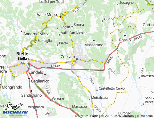 Mappa MICHELIN Cossato - ViaMichelin