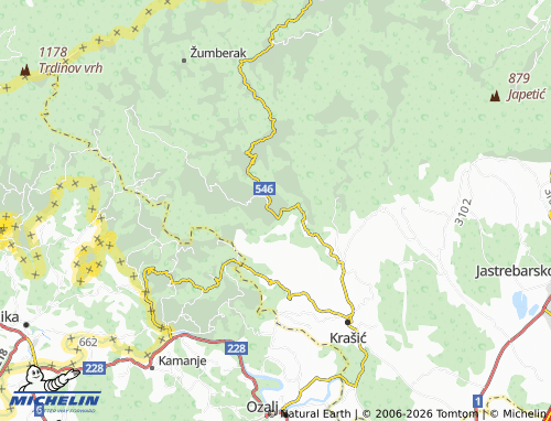 Carte MICHELIN Kostanjevac - ViaMichelin