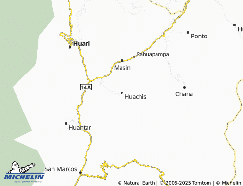MICHELIN Huachis map - ViaMichelin