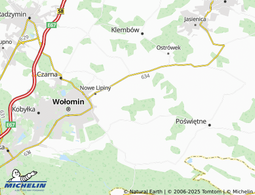 MICHELIN Nowe Grabie map - ViaMichelin