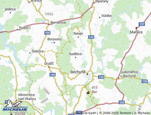 MICHELIN Radětice map - ViaMichelin