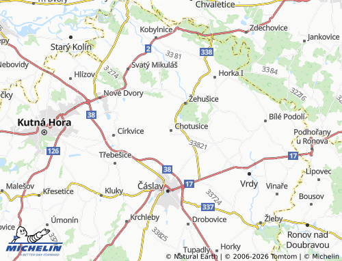Mappa MICHELIN Chotusice - ViaMichelin