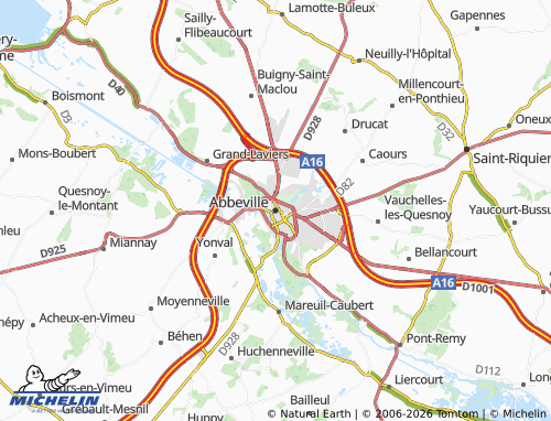 Carte MICHELIN Abbeville - ViaMichelin