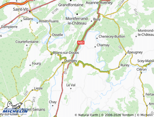 Mapa MICHELIN Cessey - ViaMichelin