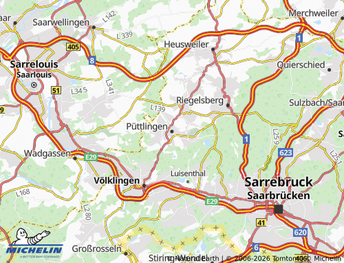 MICHELIN Püttlingen map - ViaMichelin